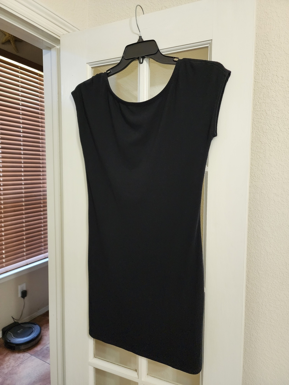 FP Beach Free People Black Open Back Bodycon Mini Dress L Made in USA - Picture 2 of 10